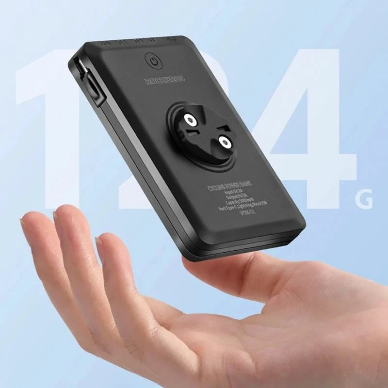 Dritë përpara biçiklete Rockbros JP008 me power bank 5000mAh 150lm, e zezë