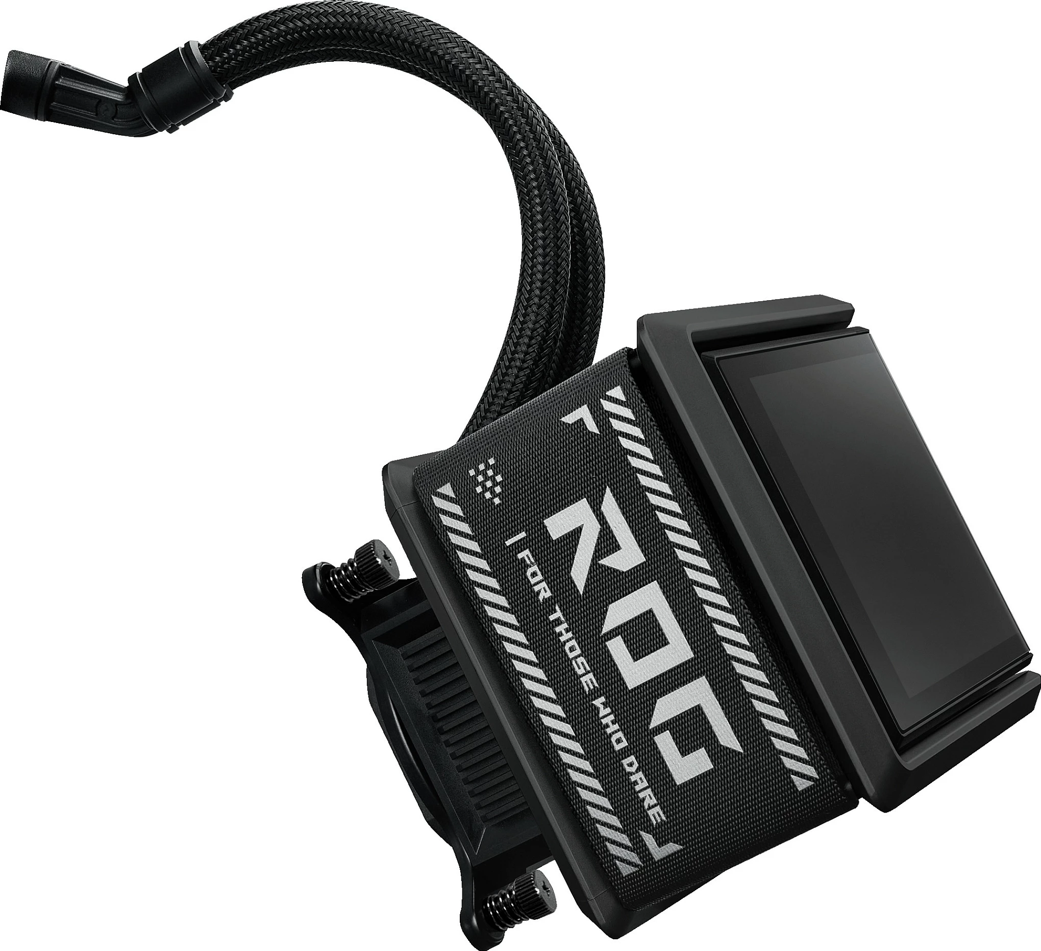 Ftohës uji AIO ASUS ROG RYUO IV SLC 360 ARGB, 3x120mm, AMOLED display, Intel/AMD, i zi
