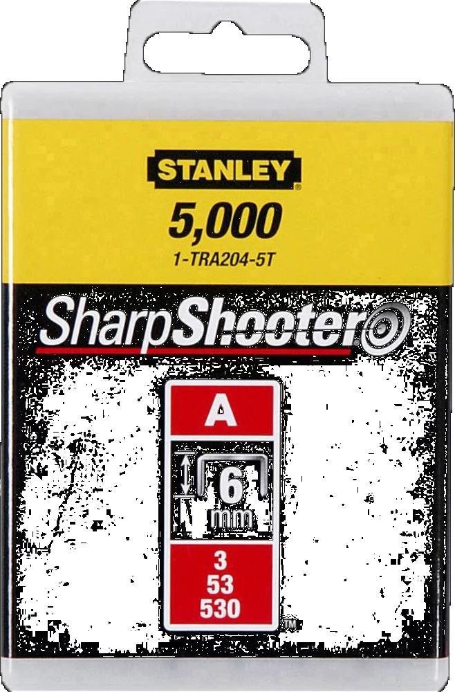 Kapëse për stapler Stanley Type A 6mm 1-TRA204-5T, 5000 copë
