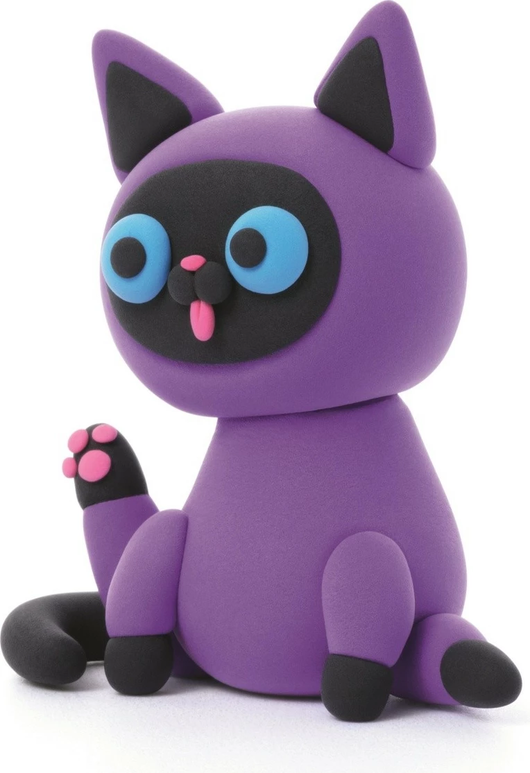 Set modelimi Hey Clay, Tm Toys, HCL30112CEE, figura mace siameze, 4 ngjyra