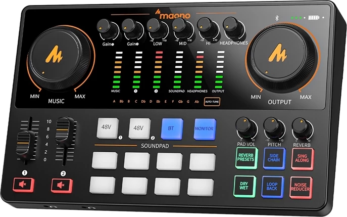 Kartë zanore Maono AME2 GEN2, e jashtme, 2000 mAh, e zezë