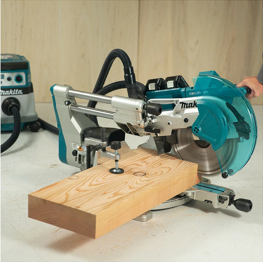 Sharrë këndore me bateri Makita DLS211ZU, 36V, brushless, lazer, turkize