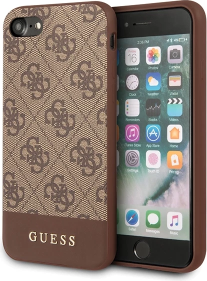 Mbështjellës Guess 4G Stripe për iPhone 7/8/SE 2020/SE 2022, Kafe