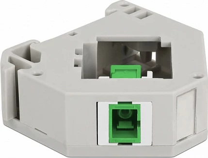 Adapter DIN rail DeLOCK Keystone SC Simplex femër-femër, gjelbër/gri/bardhë