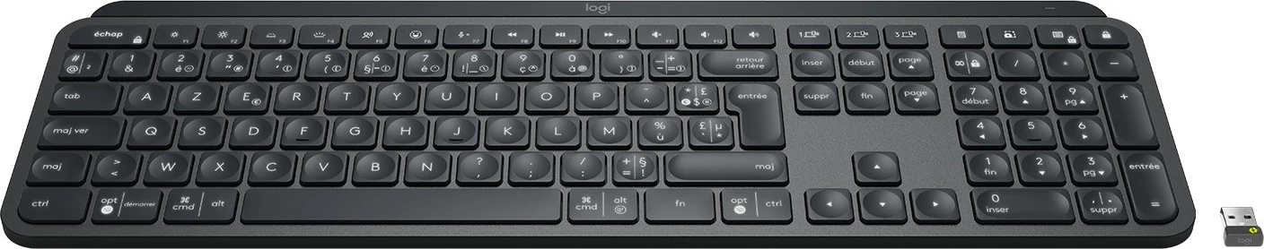 Tastierë wireless Logitech MX Keys for Business, AZERTY, Bluetooth, grafit