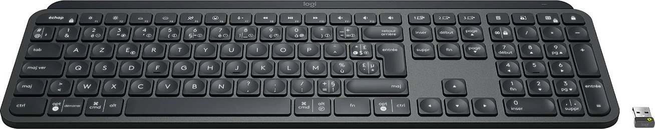 Tastierë wireless Logitech MX Keys for Business, AZERTY, Bluetooth, grafit