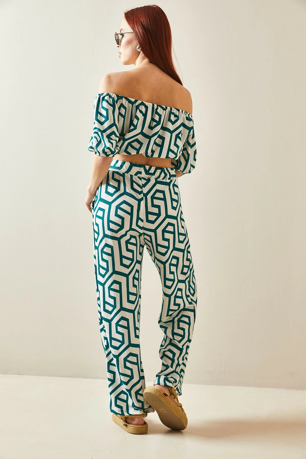 Set kimono me pantallona, jeshile, Jumeon, 5YXK8-48188