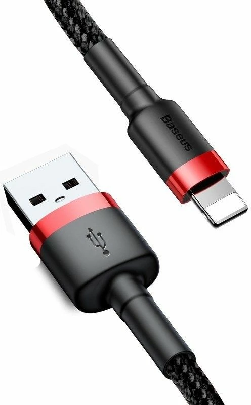 Kabllo Baseus Lightning-USB, e zezë dhe e kuqe