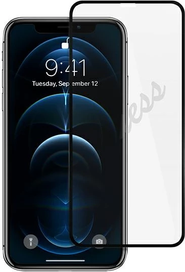 Xham i fortë Guess GUSPP12SSLTR për iPhone 12 mini 5.4", Vintage Magic Logo, Transparent/zi