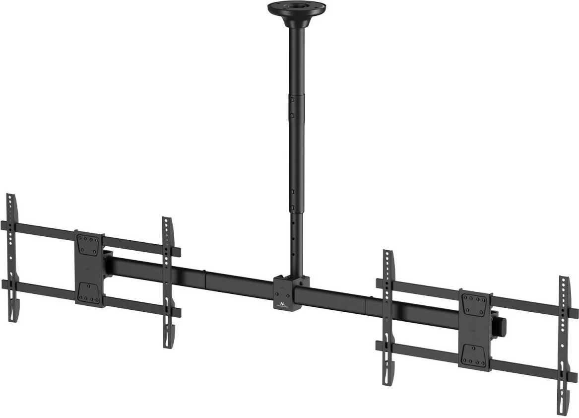 Mbajtëse tavani për dy TV Maclean MC-111 B, çelik, e zezë