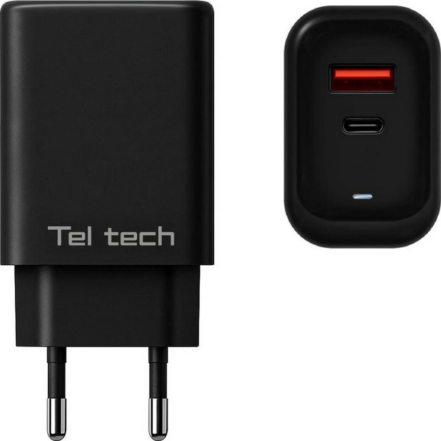 Karikues rrjeti Teltech TCH-05, 65W, USB-C/USB-A, i zi