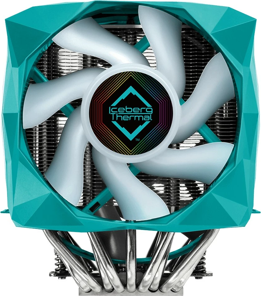 Cooler Iceberg Thermal IceSLEET X9 Dual TR, 2 ventilatorë, ARGB, për AMD Threadripper, teal