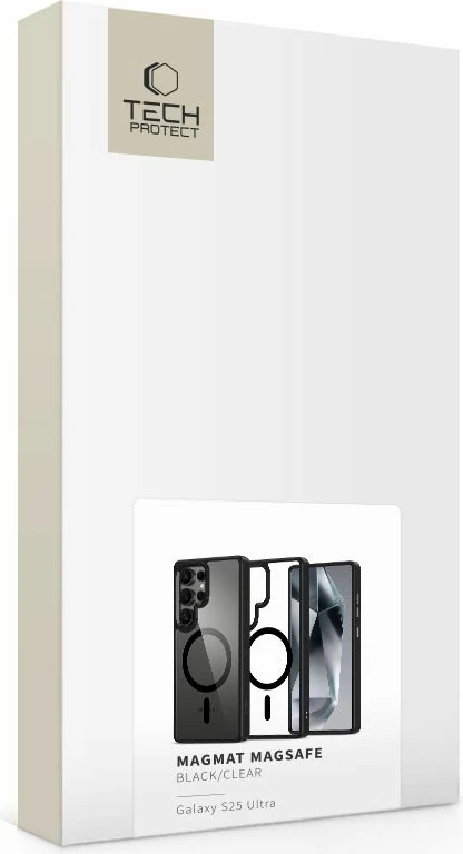Mbështjellës Tech-Protect MagMat MagSafe për Samsung Galaxy S25 Ultra, i zi/transparente
