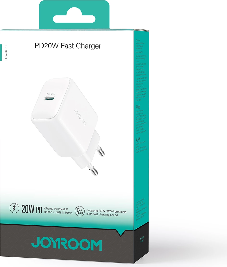 Karikues rrjeti Joyroom JR-TCF20, USB-C, 20W, i bardhë