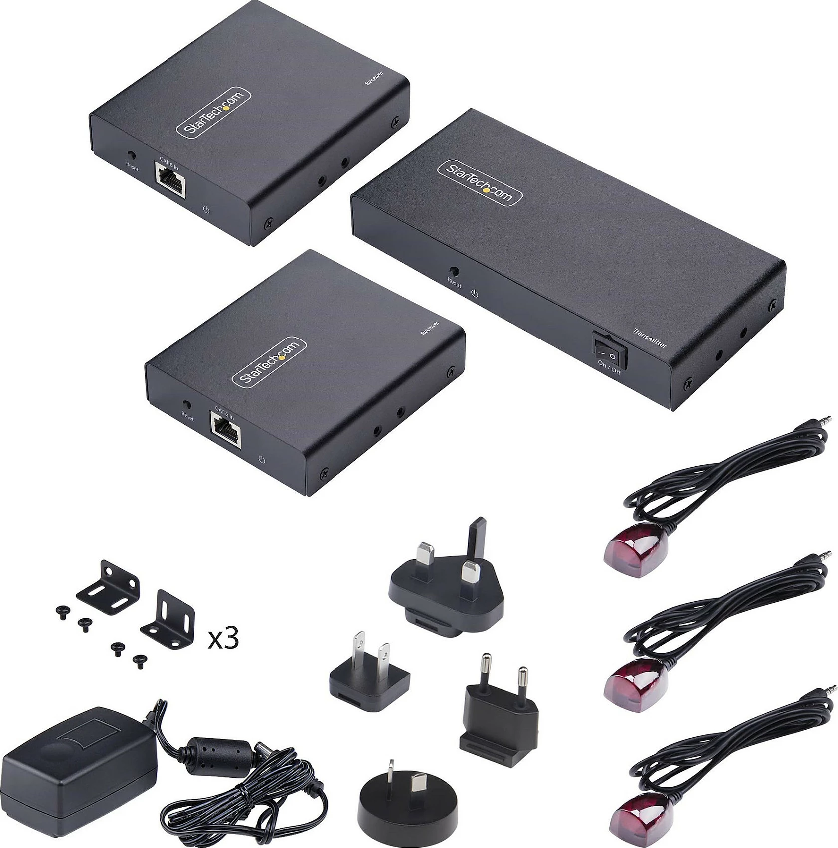 Zgjatues dhe ndarës HDMI StarTech 1x2 mbi CAT6/CAT6a, 4K 60Hz, deri 70m, i zi
