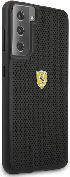 Mbështjellës Ferrari FESPEHCS21MBK On Track Perforated për Samsung Galaxy S21+, i zi