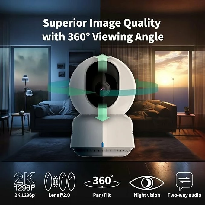 Kamerë IP Aqara E1 2304x1296 Wi-Fi 6, e bardhë