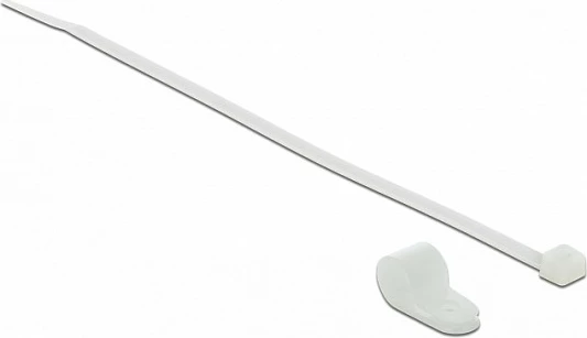 Lidhëse kabllosh DeLOCK 300 x 4.8 mm, me kapëse 12.7 mm, najlon, e bardhë (10 copë)