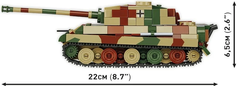Set blloqesh Cobi Tiger II Königstiger, Historical Collection, 500 pjesë, Kamuflazh