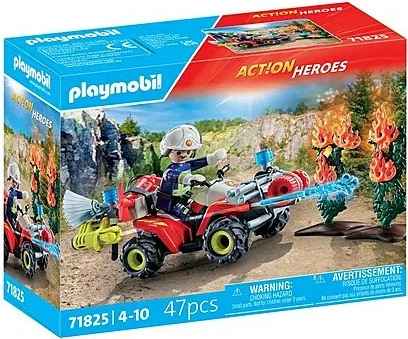 Set lodrash Playmobil Action Heroes 71825, quad zjarrfikës, 47 pjesë