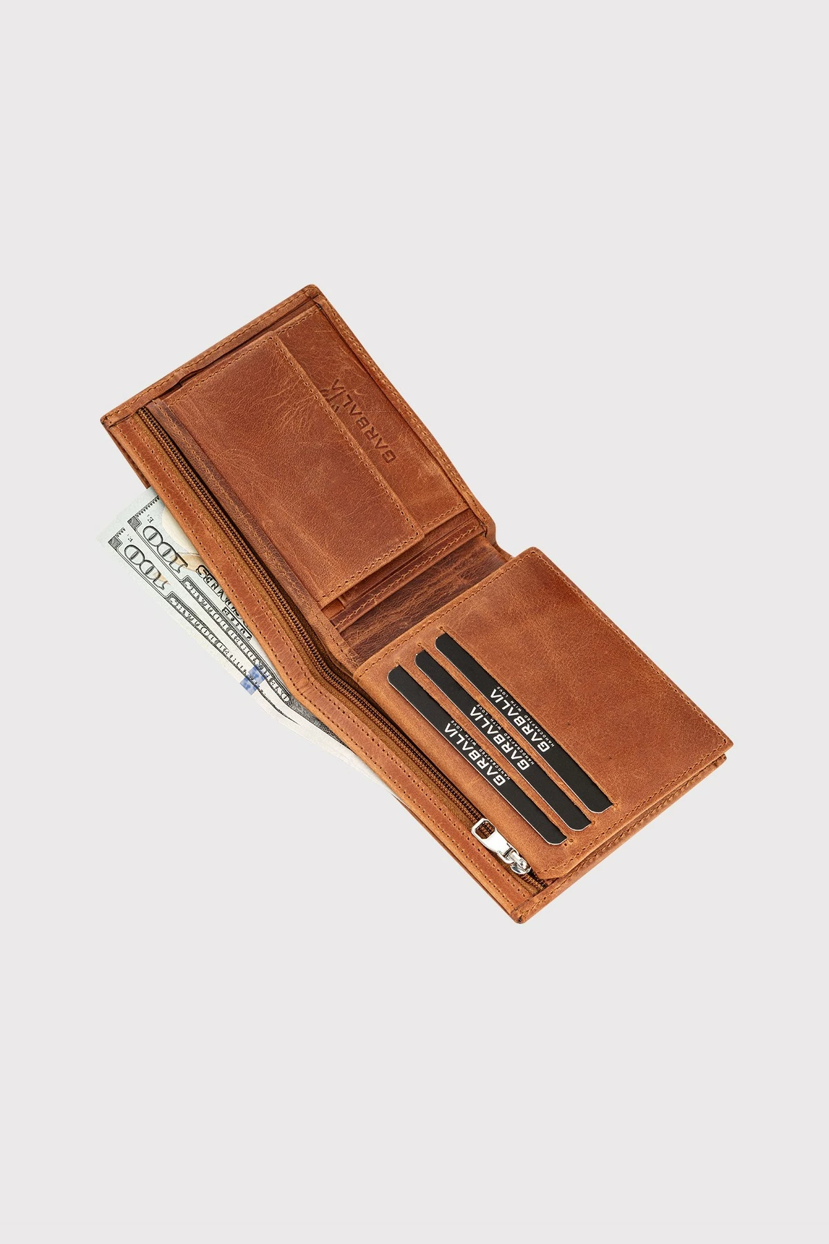 Portofol për burra, lëkurë natyrale, ngjyrë tan, Zoozie Bags Madriid Crazy