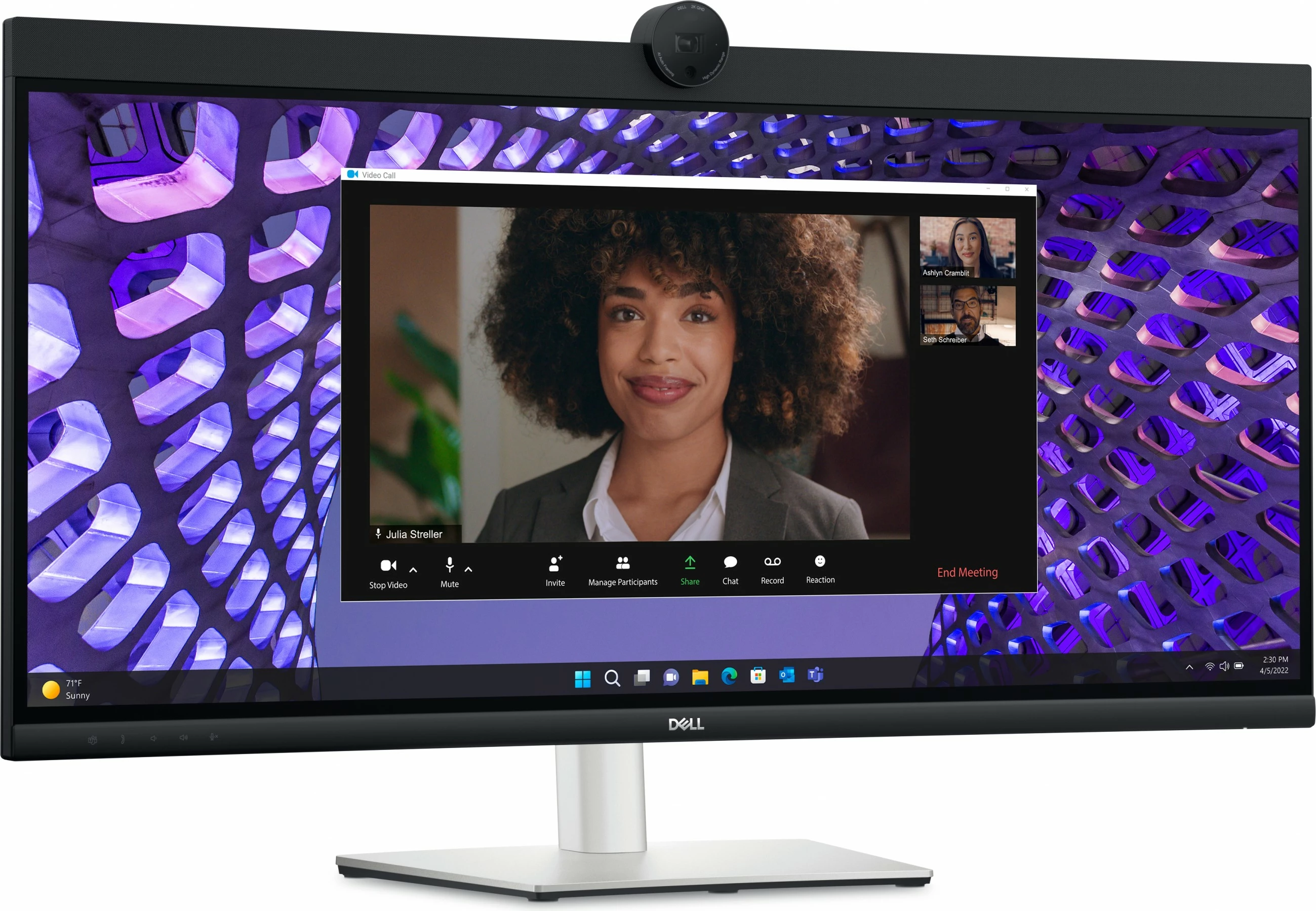 Monitor Dell P3424WEB 34", WQHD, 60Hz, HDMI, DP, RJ45, Webcam, USB-C, VESA, Zi/Argjendtë