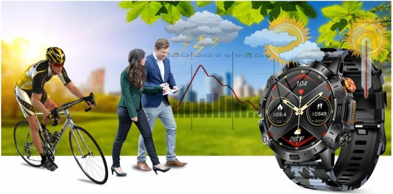 Smartwatch Gravity unisex, e zezë