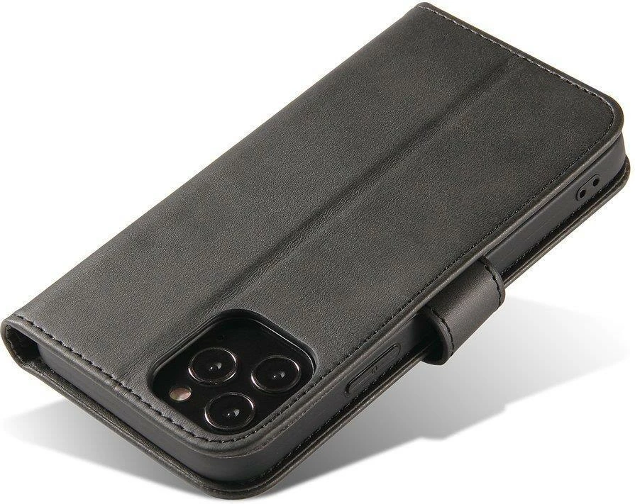 Mbështjellës Hurtel Magnet Case për Poco M4 Pro 5G, me kapak dhe mbajtëse, i zi