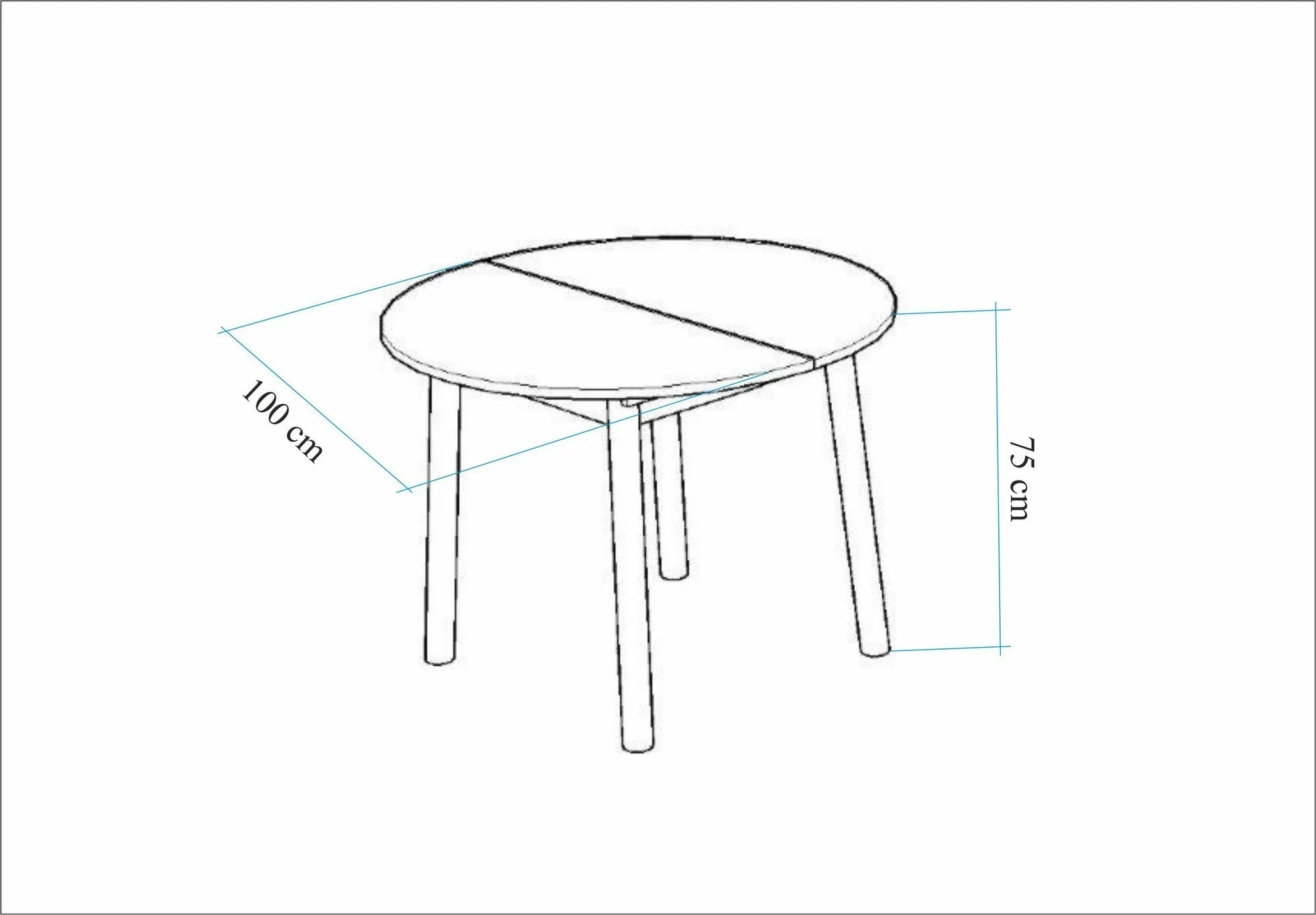 Tavolinë ngrënieje e zgjatshme Skye Decor, Oliver, ngjyrë arre, e zezë