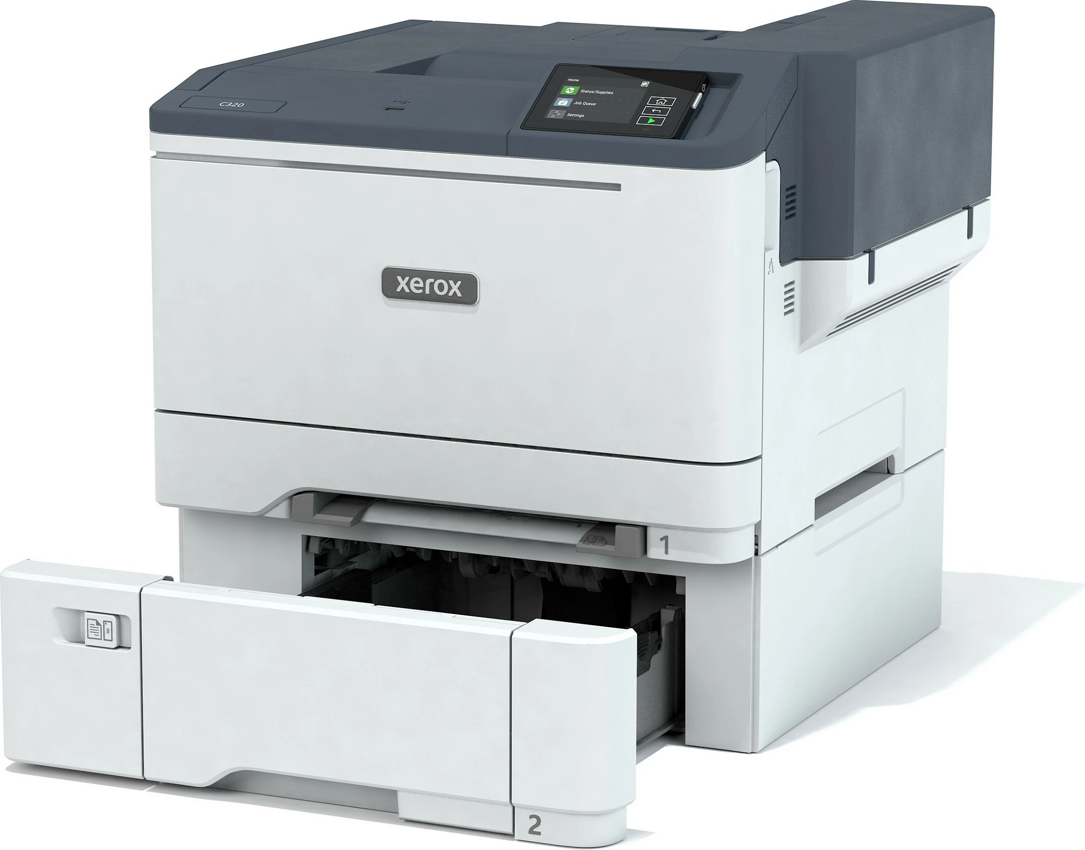 Printer lazer me ngjyra Xerox C320 DNI, A4, Duplex, Wi‑Fi, Ethernet, 33 ppm, bardhë/gri
