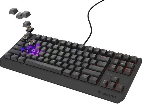 Tastierë mekanike Genesis Thor 230 TKL, Outemu Brown, RGB, anglisht, e zezë