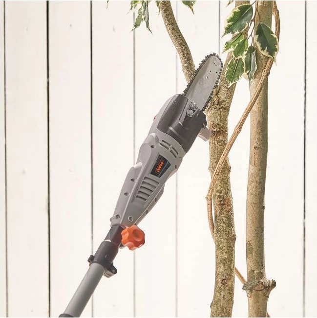 sharrë elektrike teleskopike 2-në-1 dhe gërshërë për gardh VONHAUS 2500263, 750W/460W, 8\" (20cm) Oregon, kabllo 10m, gri/zezë