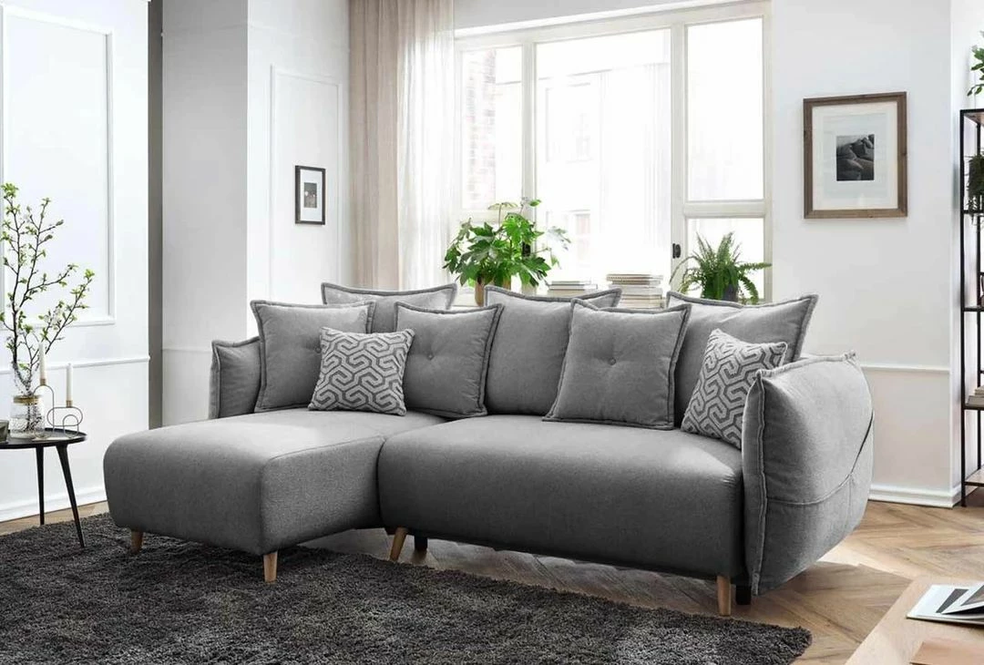 Kënd-sofë krevati Atelier del Sofa, gri, Puffy