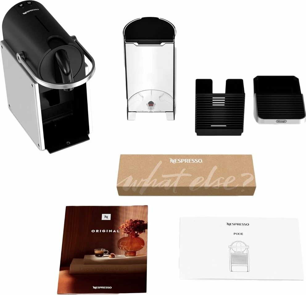 Makinë kafe me kapsula DeLonghi Nespresso Pixie EN127.S, 1 L, 1260 W, 19 bar, argjend/gri