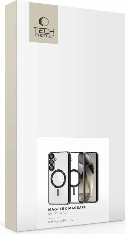 Mbështjellës Tech-Protect MagMat MagSafe për Samsung Galaxy S25+, Transparent/Black