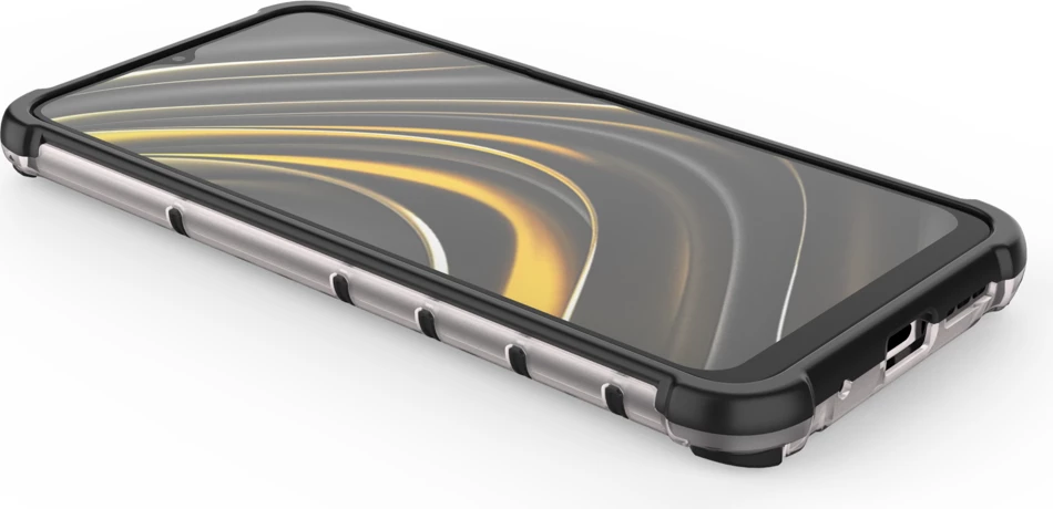 Mbështjellës Hurtel Honeycomb për Xiaomi Poco M3, Transparent