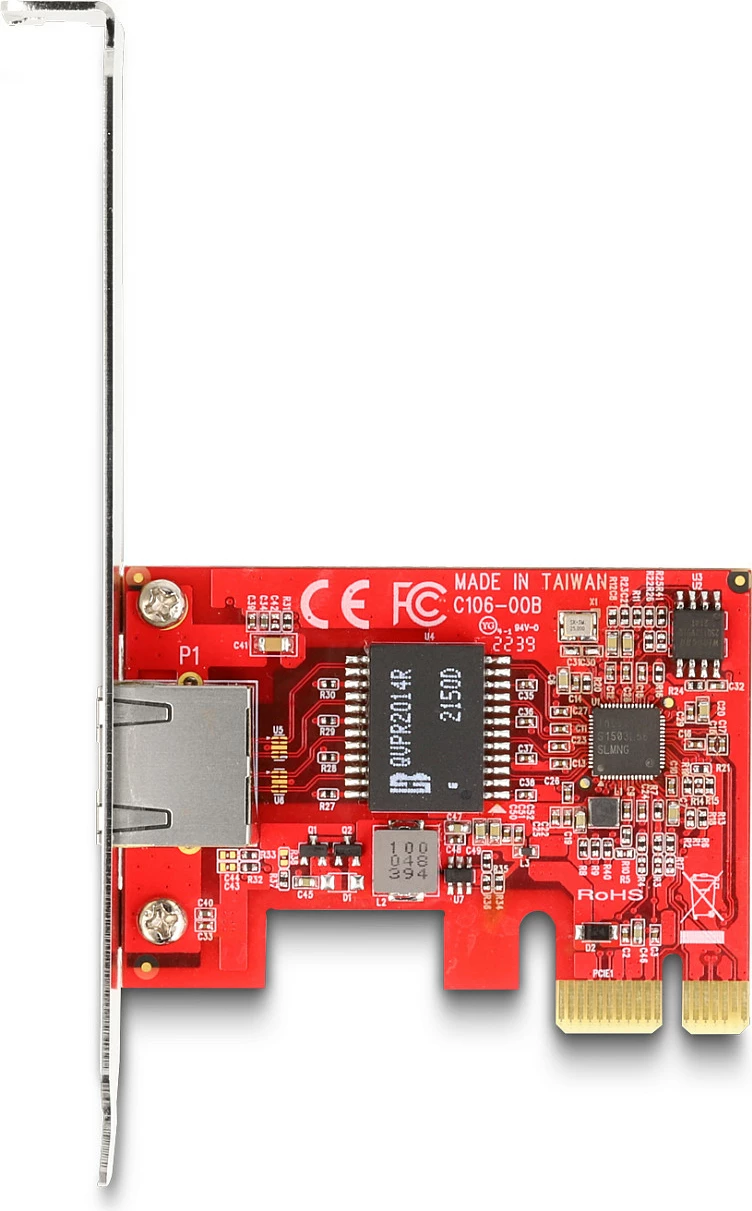 Kartë rrjeti PCIe DeLOCK Intel I225-V, 1x RJ45 2.5GbE, Low Profile