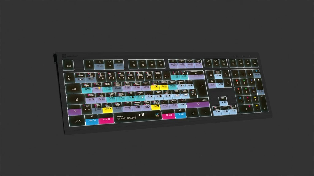 Tastierë LogicKeyboard Astra 2 Davinci Resolve UK Mac