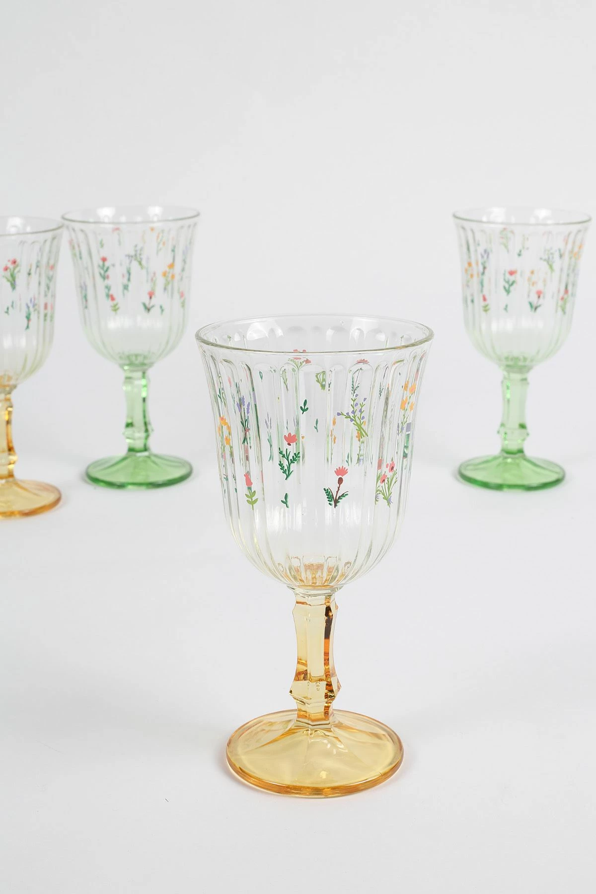 Set gotash prej qelqi, 4 copë, Hermia Concept, Botanical 240