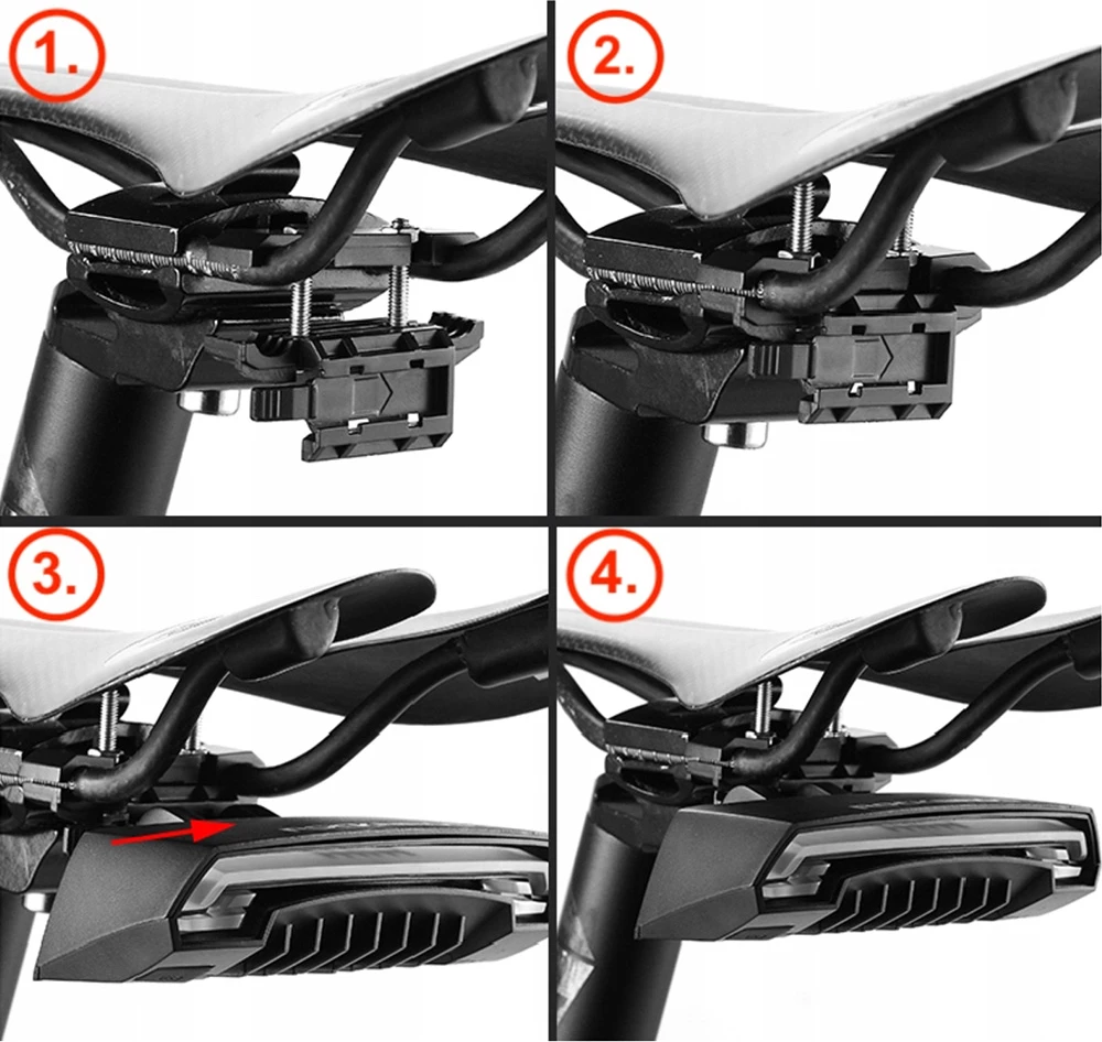 Dritë e pasme biçiklete Rockbros LKWD-R1 me lazer, telekomandë, 2000 mAh, e zezë