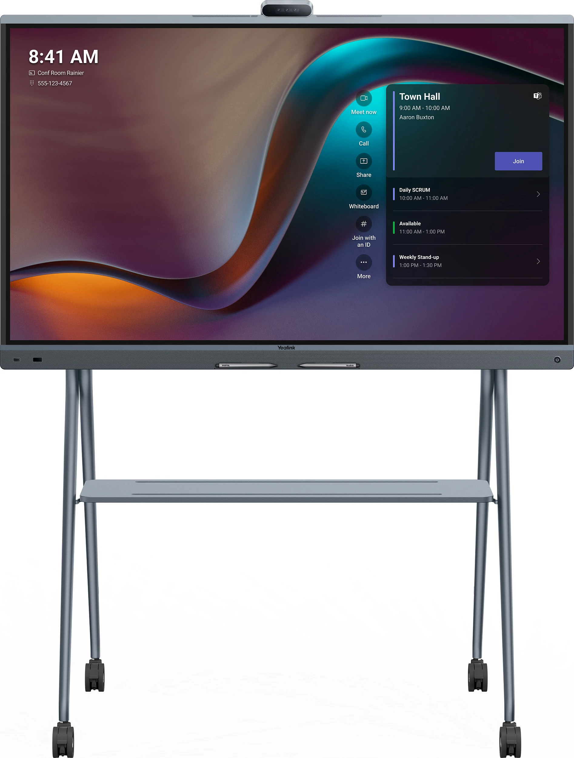 Ekran interaktiv Yealink Meetingboard Pro 65-A02, 65 inç, 4K, 64GB, i zi