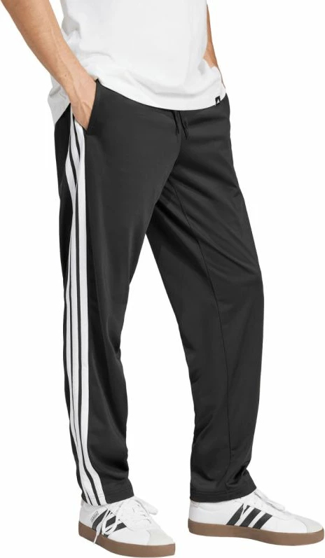 Pantallona për meshkuj adidas 3-Stripes Tricot Regular-Fit Open Hem JI8802, të zeza [Madhësia: S]