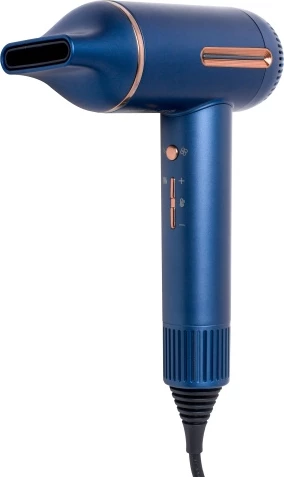 Tharëse flokësh, Adler, AD 2271 Superspeed, motor brushless 110,000 RPM, 1500W, 3 shpejtësi ajri, 6 temperatura, jonizim, ekran LED, me koncentrator magnetik, difuzor magnetik dhe çantë udhëtimi, blu