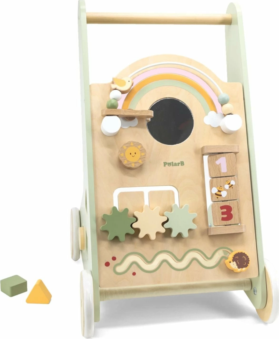 Walker edukativ Viga PolarB 44226, prej druri, 18+ muaj, i gjelbër