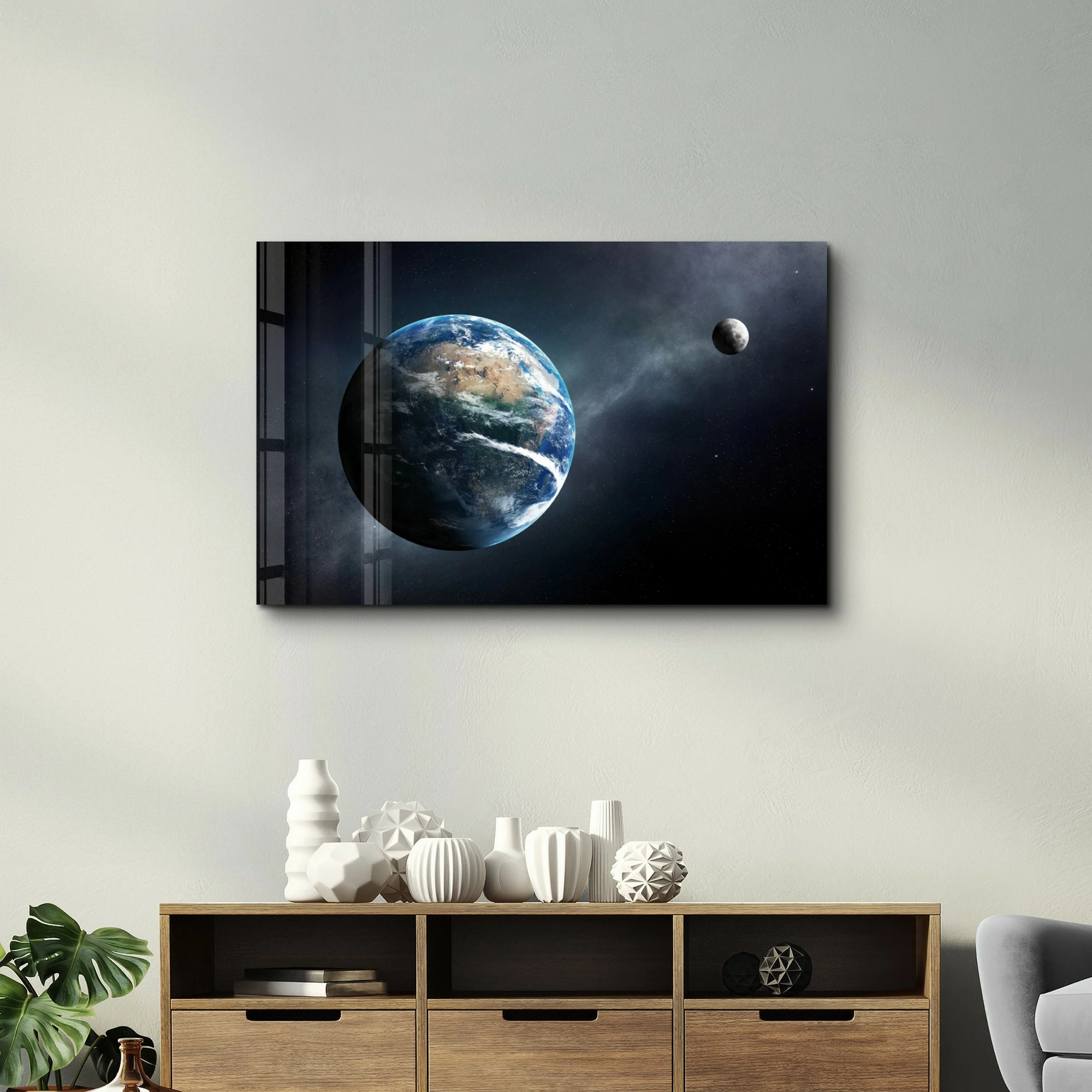 Pikturë dekorative prej xhami të temperuar Wallity, OGLS-7058, 70x110cm