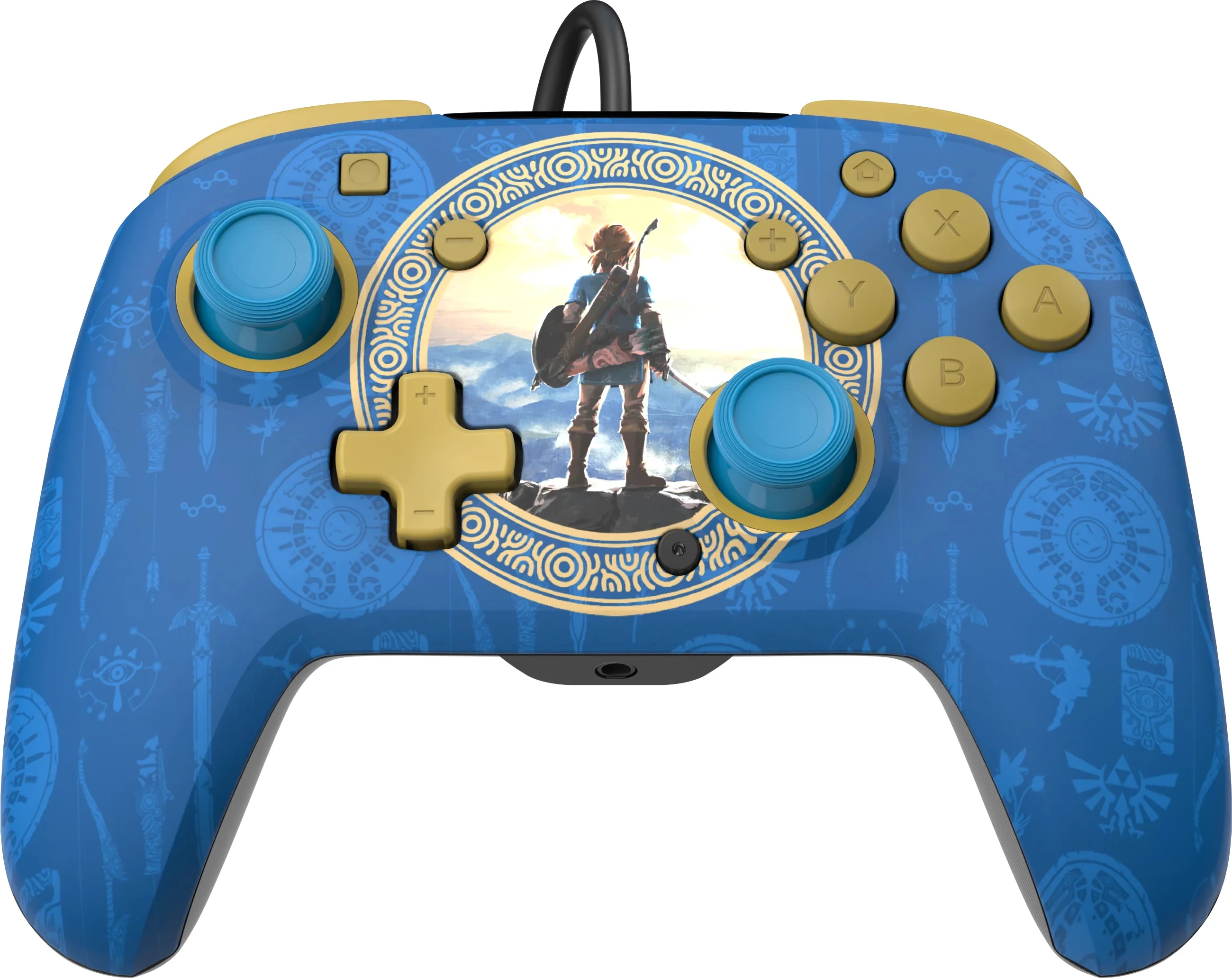 Kontroller i telit PDP REMATCH për Nintendo Switch/Switch OLED, 3.5mm, butona të programueshëm, Hyrule Blue