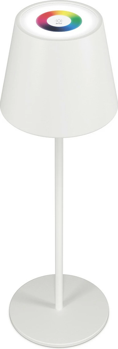 Llambë tavoline RealPower LED TableLight 360 RGB, 3W, 1800mAh, IP44, e bardhë