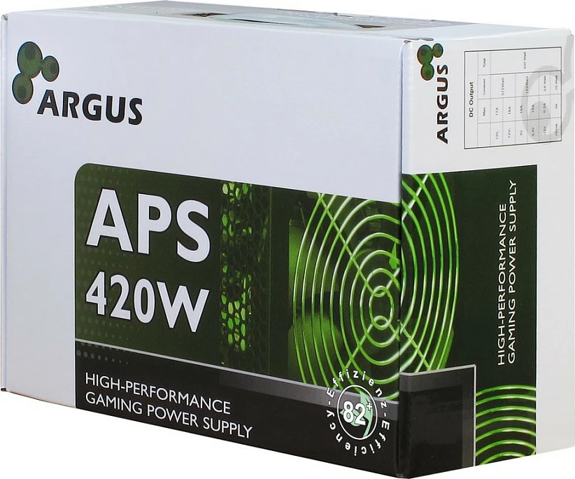 Kasë Inter-Tech Argus APS, 420 W, 115 - 230 V, 47 - 63 Hz, e verdhë