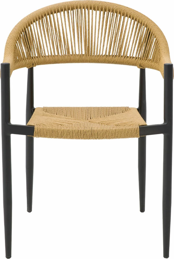 Karrige Mezza Luna, natyrale e zezë, 56x55x78