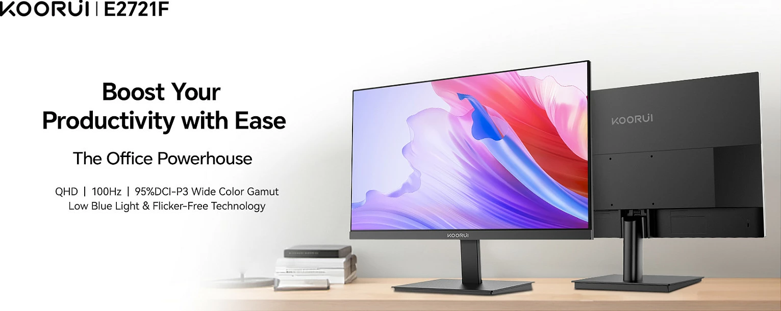Monitor Koorui E2721F 27" QHD 2560x1440, FreeSync Premium, i zi